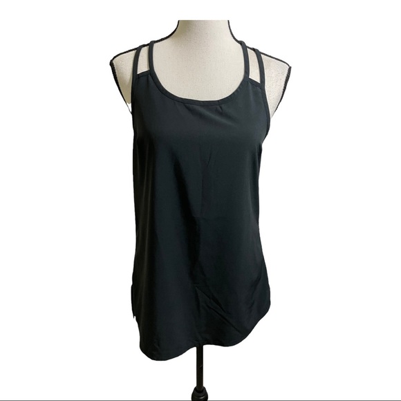 Athleta go time rank top double strap and racerback black size Small - Picture 1 of 9